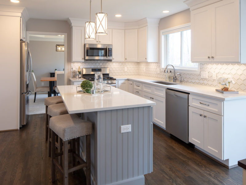kitchen gray and white with large island cabinets cincinnati